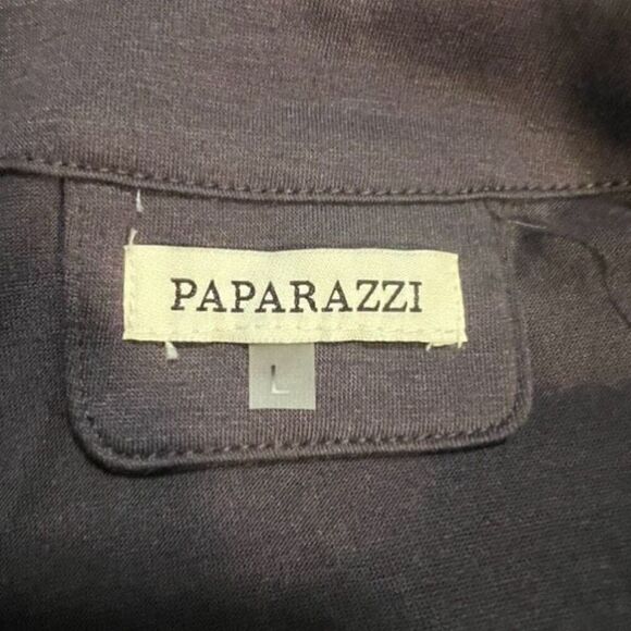 Gorgeous Gray Embroidered 3/4 Sleeve Tunic From Paparazzi Size L - Picture 7 of 8